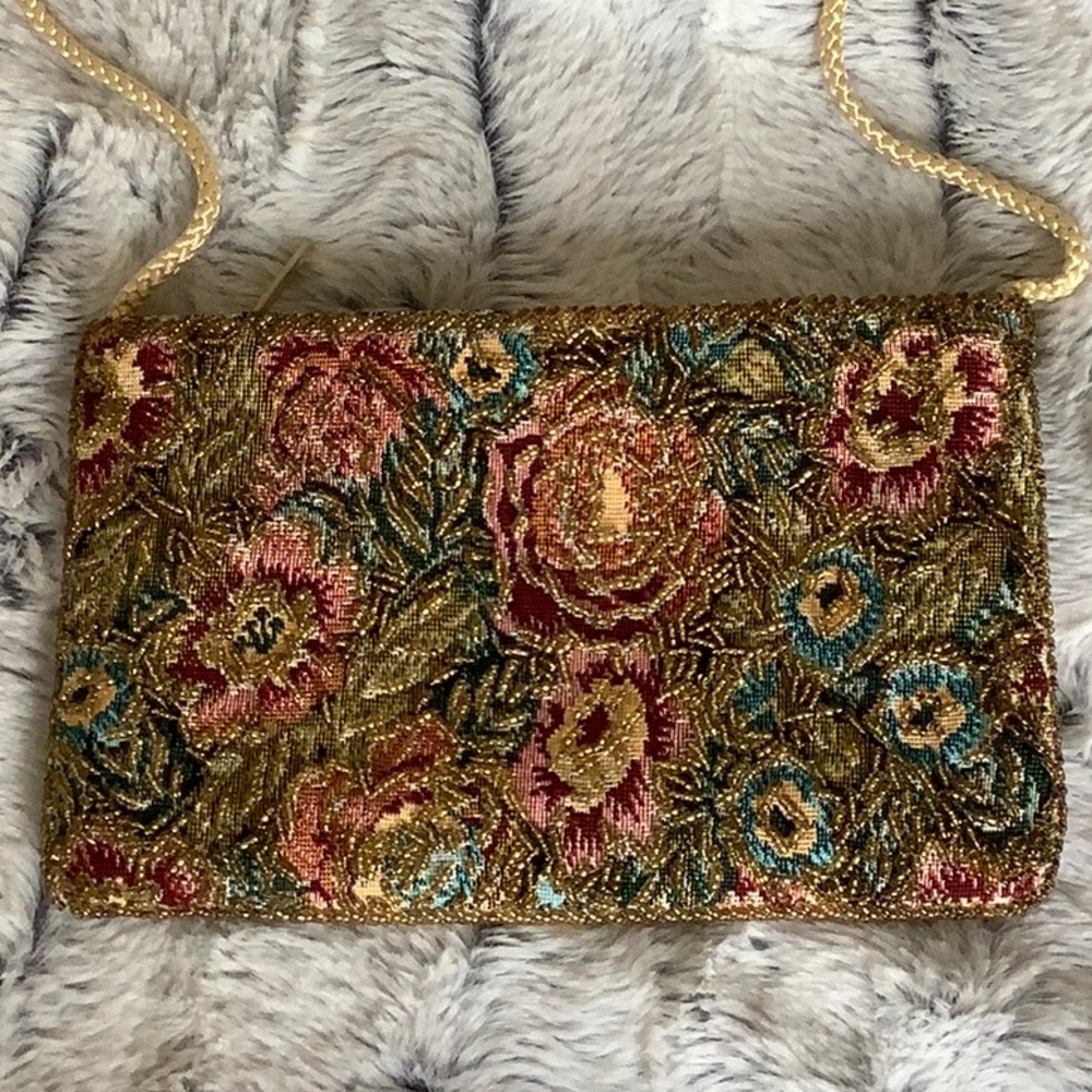 Vintage handmade beaded bag